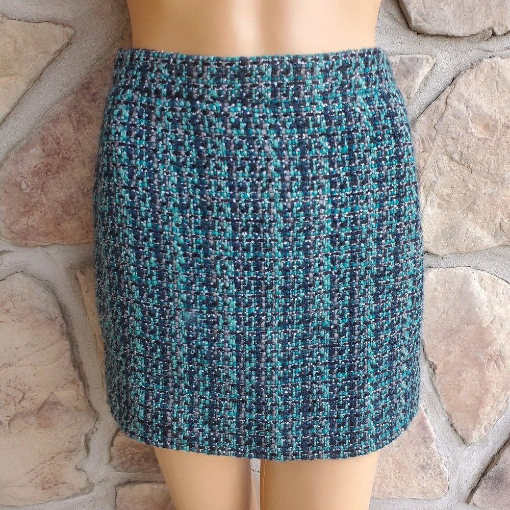 J. CREW | Wool Blend Multicolor Mini Skirt